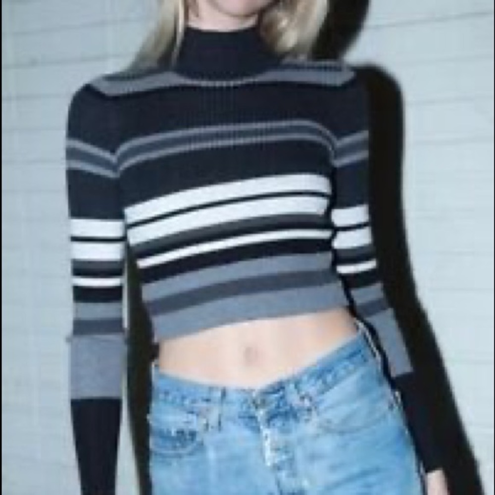 Gray striped top from Brandy Melville